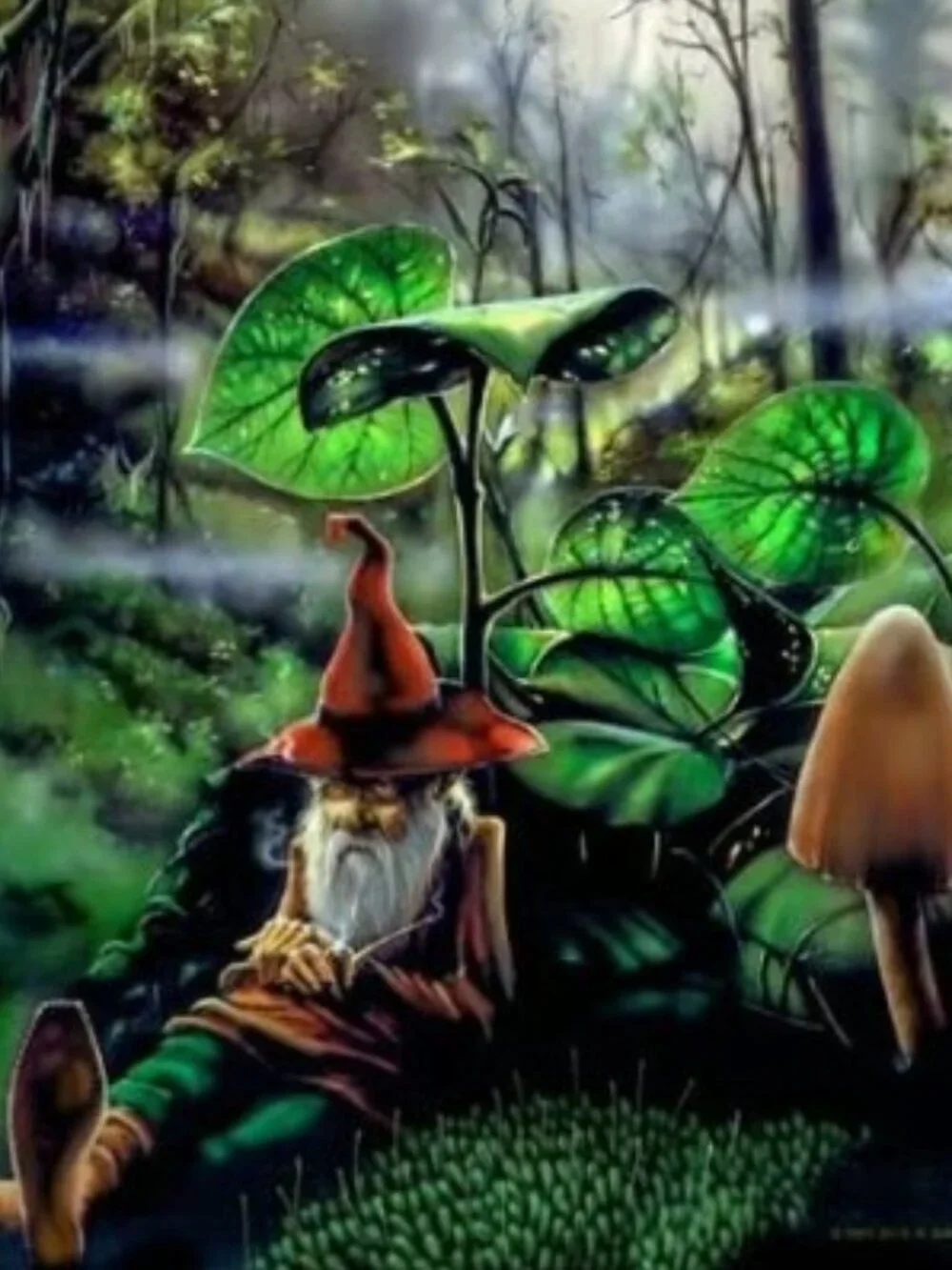 Respite Gnome Tapestry by Richard Biffle ~ w/Corner Loops ~ 30